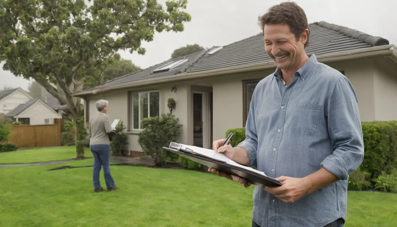 A homeowner reviewing a tree estimate with a local provider in the Kettering area